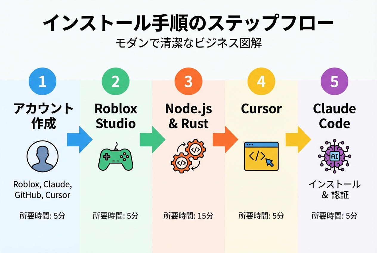 インストール手順ステップフロー